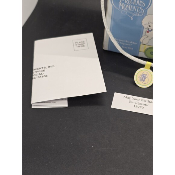 Precious Moments 15970 May Your Birthday be Gigantic Train Age 4 Elephant In Box - Picture 11 of 16